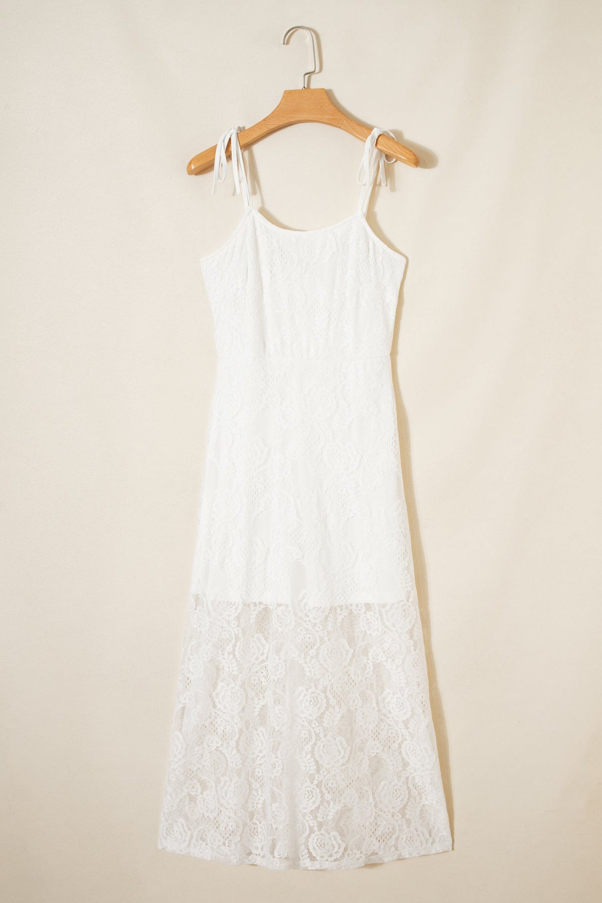 Threaded Pear Maxine Lace Overlay Long Dress