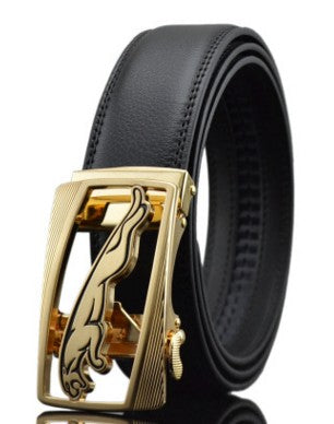 Men’s Luxury Automatic Buckle Leather Belt | High-Sense Professional Executive Waistband | Trendy Minimalist Sleek Ratchet Belt | Luxury-Label Statuesque Radiant Accessory | 2026 High-Fashion Emerald-Luxe Essential