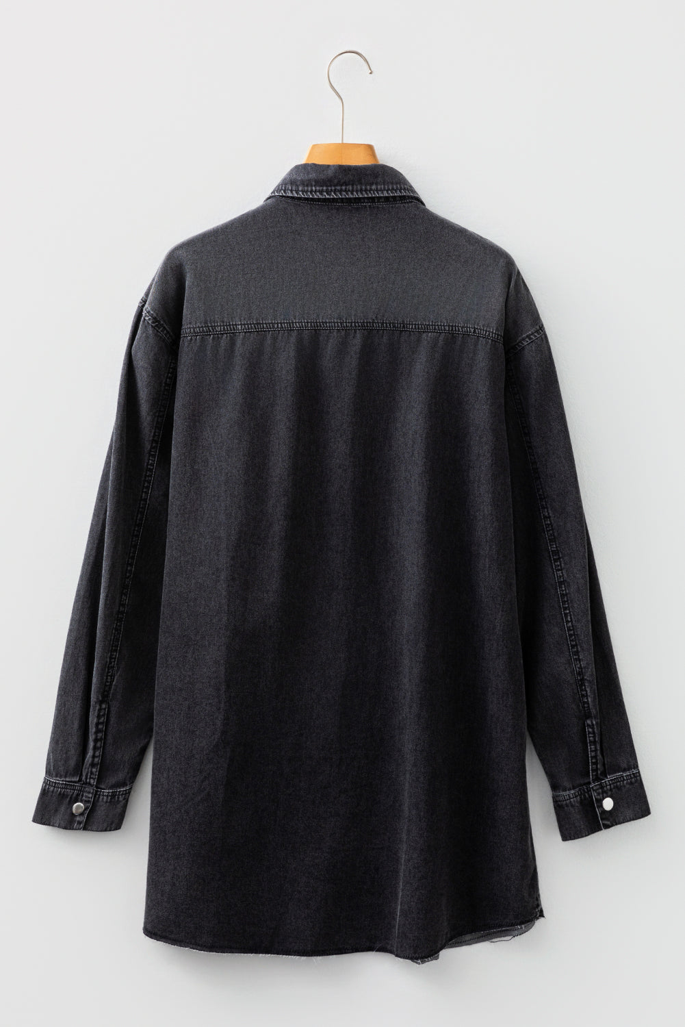 Threaded Pear Takina Raw Hem Loose Shirt