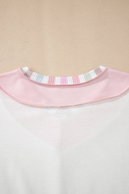 Threaded Pear Promise Color Block Loose Long Sleeve Top