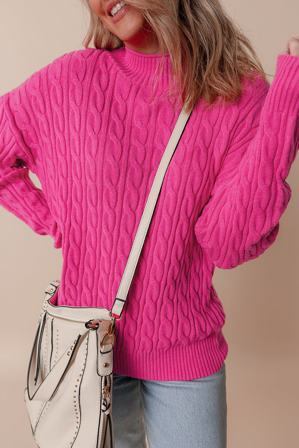 Threaded Pear Lola High Drop Shoulder Sweater