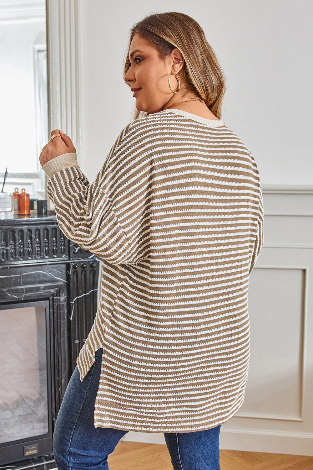 Threaded Pear Lilianna Sleeve High Low PLUS Top