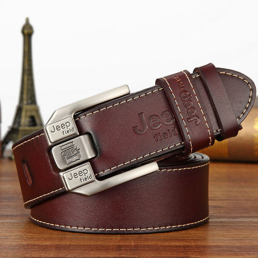 Men’s Authentic Premium Leather Belt | High-Sense Executive Smooth Buckle Waistband | Trendy Minimalist Professional Jeans Belt | Luxury-Label Statuesque Men’s Accessory | 2026 High-Fashion Urban Essential