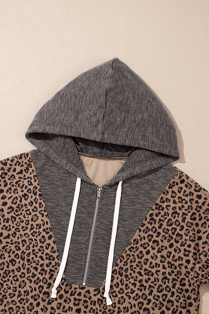 Threaded Pear April Collar Zip Hooded Pullover