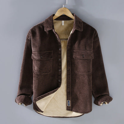 Men's Fleece-Lined Casual Coat