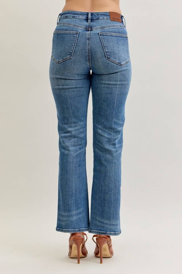 Drew - Mid Rise Slim Straight Rigid Magic Button-Fly Jeans