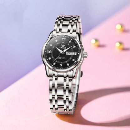 Women’s Roman Scale Fashion Watch | Waterproof Calendar Quartz Wristwatch | High-Sense Executive Ladies Timepiece | Trendy Minimalist Roman Numeral Watch | 2026 High-Fashion Luxury Waterproof Watch