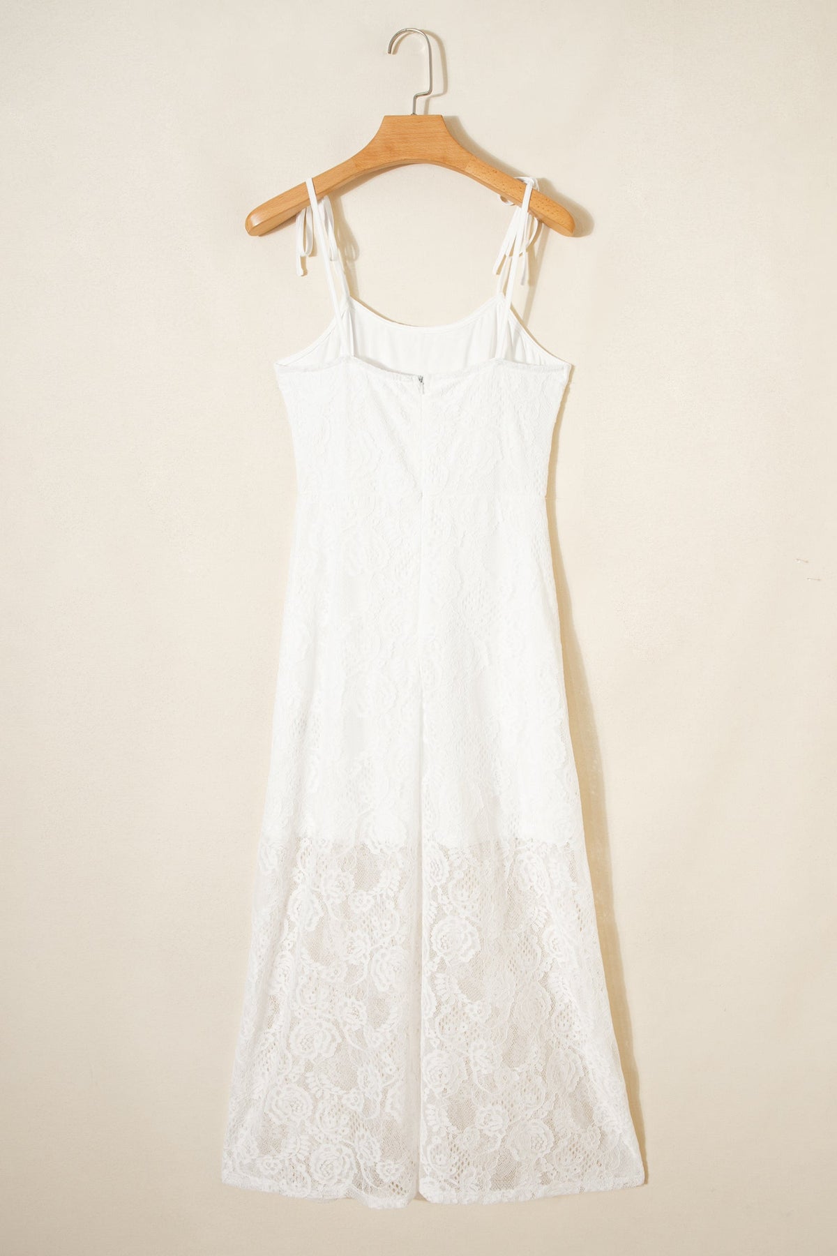 Threaded Pear Maxine Lace Overlay Long Dress