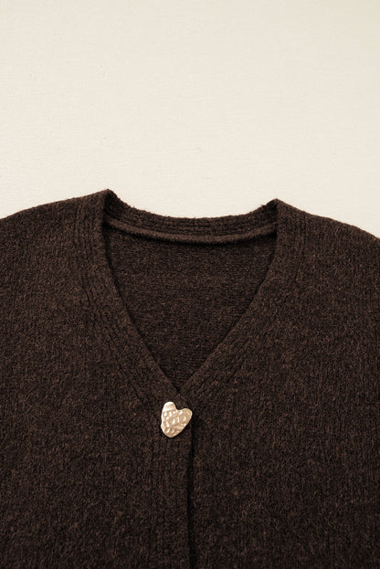 Threaded Pear Kassidy Heart Metal Cardigan Sweater