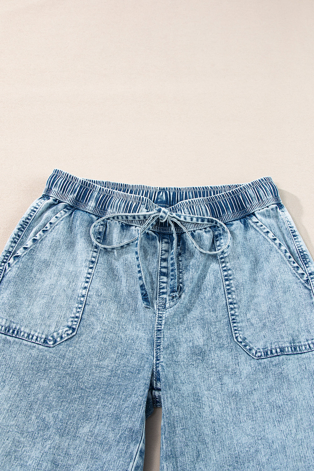 Threaded Pear Yamileth Waistband Loose Straight Pants