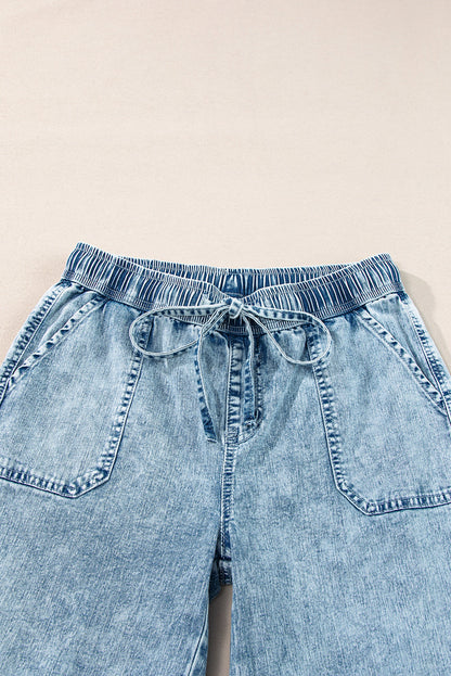 Threaded Pear Yamileth Waistband Loose Straight Pants