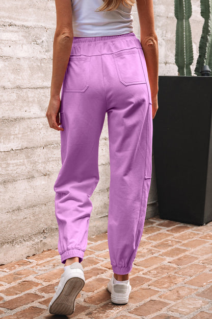 Threaded Pear Antonella Solid Color Jogger Pants