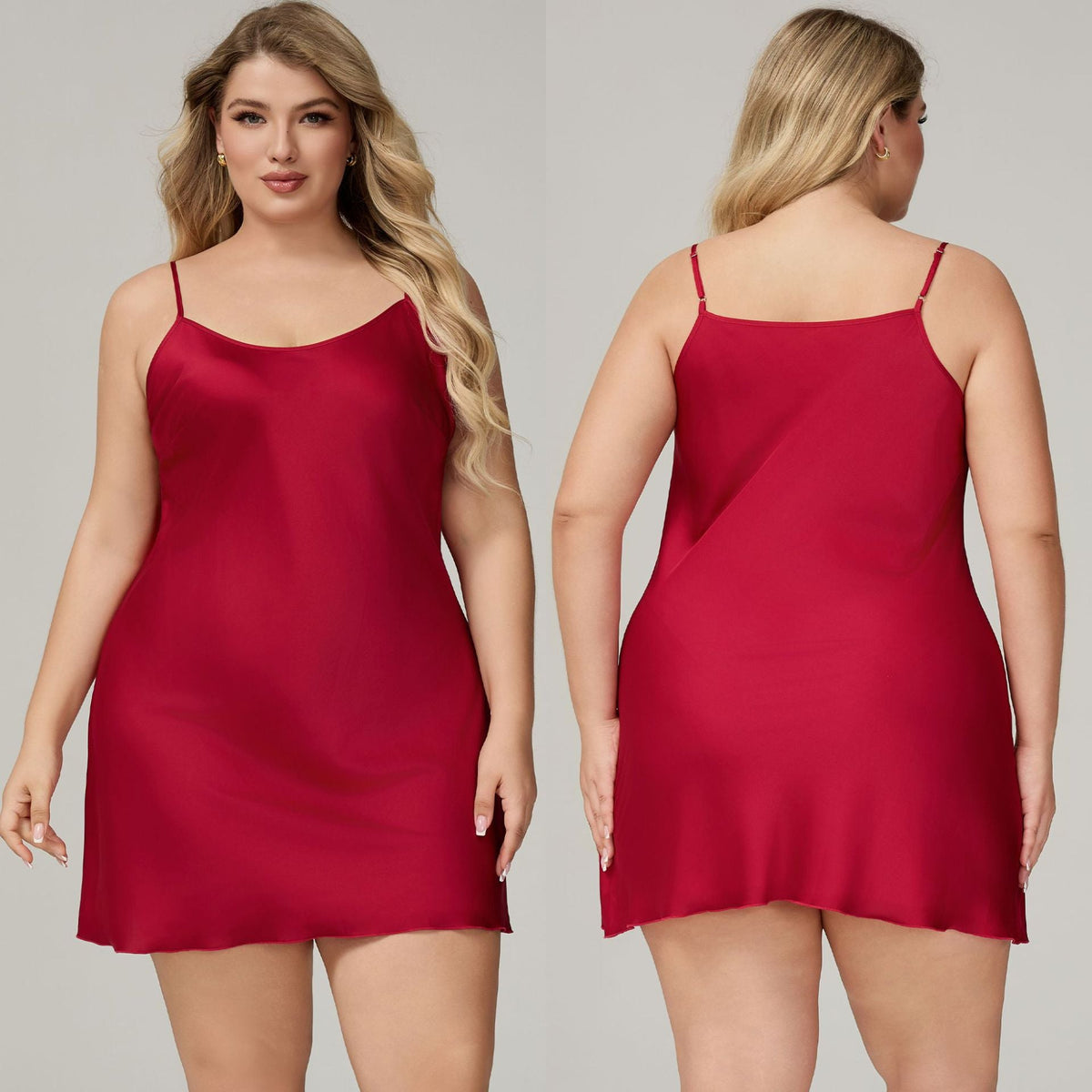 Elegant Satin Chiffon Sleepwear for Women, Summer Strap Sexy Nightdress, Simple Home Wear