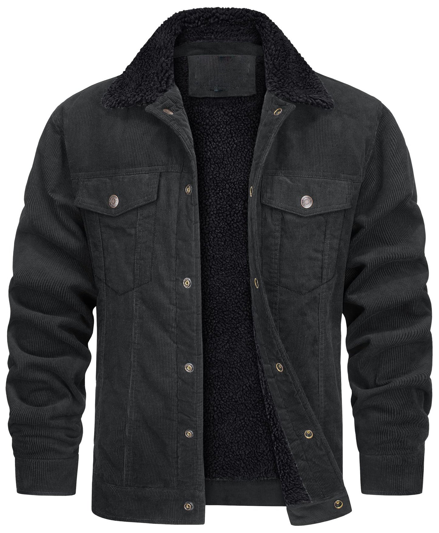 Corduroy Plush Lapel Jacket