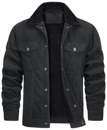 Corduroy Plush Lapel Jacket