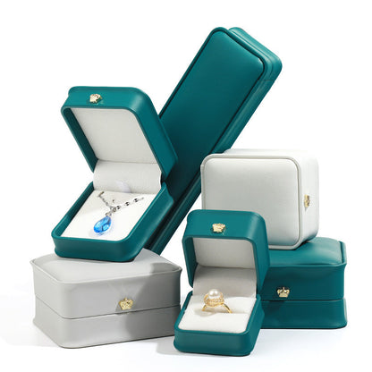 Crown Rounded Jewelry Ring & Pendant Box | High-Sense Luxury Bracelet Packing Case | Trendy Minimalist Jewelry Presentation Box | Luxury-Label Statuesque Gift Packaging | 2026 High-Fashion Radiant Storage Essential