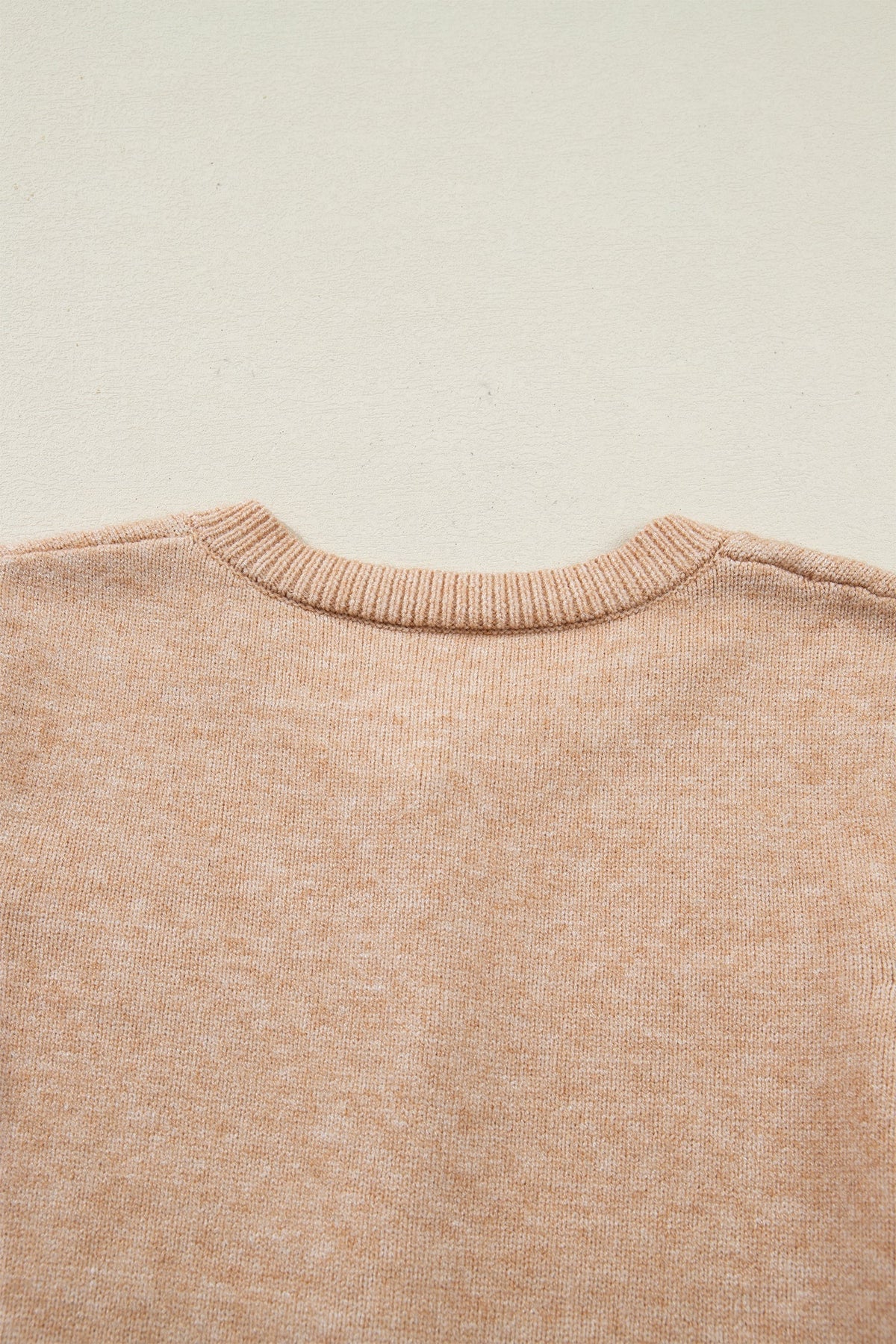 Threaded Pear Yamileth Oatmeal Ruffle Trim Sweater