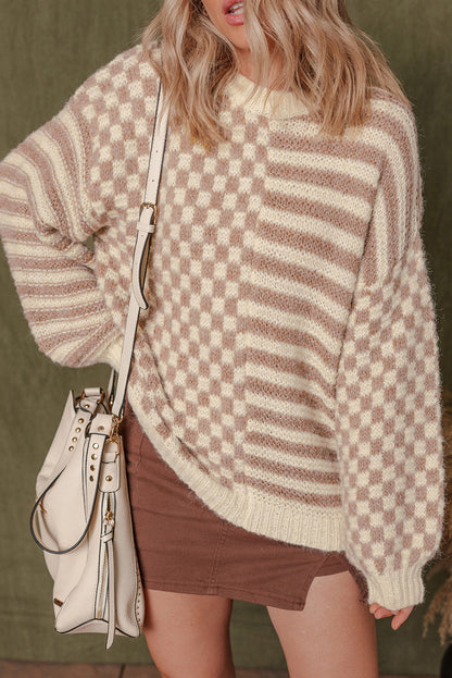 Threaded Pear Sofia Shoulder Balloon Sleeve Sweater