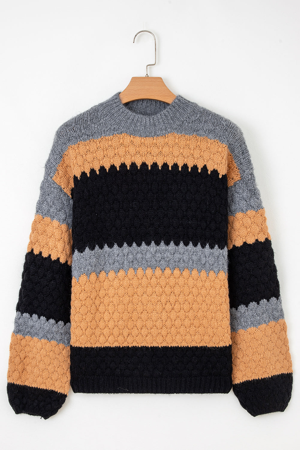 Threaded Pear Abigail Block High Baggy Sweater