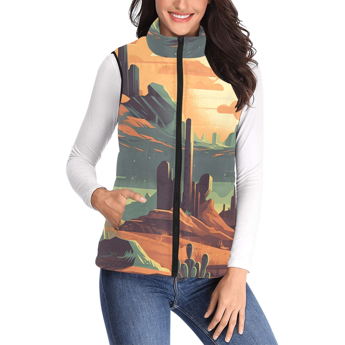 Baha Ranch Desert Canyon Women's Western Puffy Vest