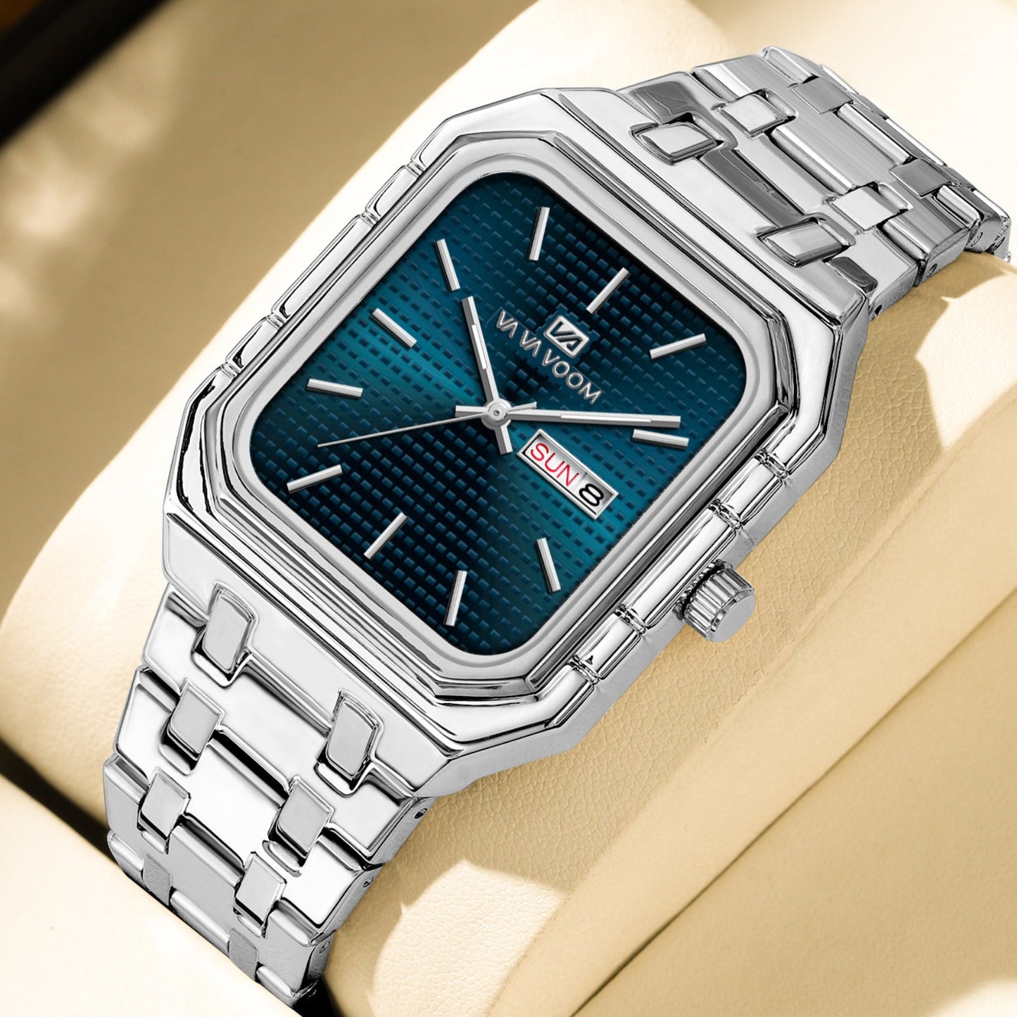 Men’s Luxury Luminous Square Watch | Trendy Square Dial Quartz Wristwatch | Modern Minimalist Glow-in-the-Dark Watch | High-Sense Fashion Waterproof Square Watch for Men