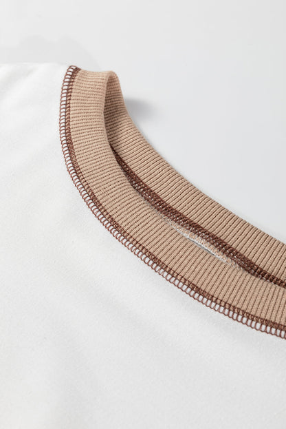 Threaded Pear Zyla Contrast Stitching Oversize Sweatshirt