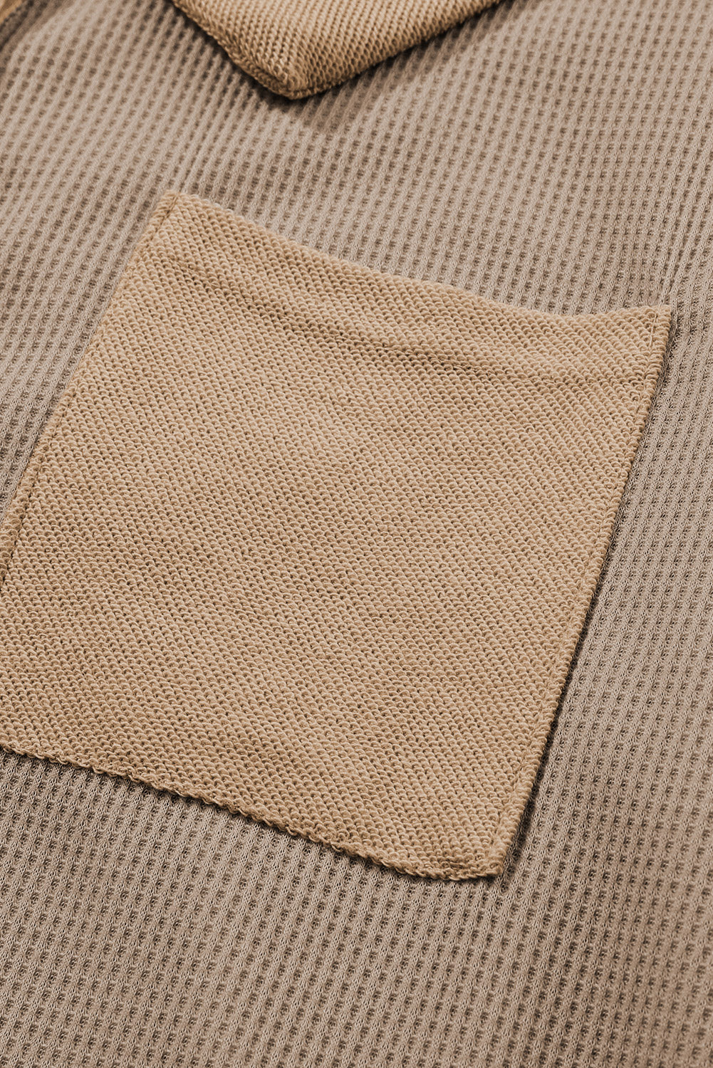Threaded Pear Bianca Waffle Knit Long Sleeve Top