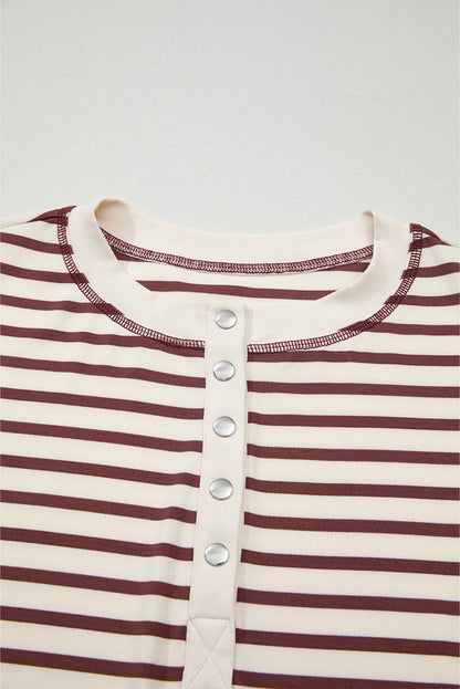 Threaded Pear Margaret Sleeve Henley top Long Sleeve Top