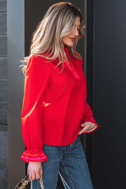 Threaded Pear Celine Long Sleeve Blouse Long Sleeve Top