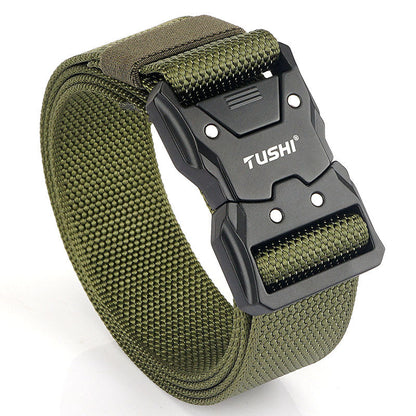 Quick Release Release Buckle Leisure Men's Leather Belt
