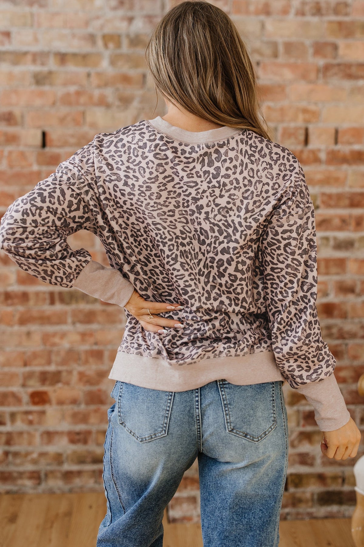 Threaded Pear Mila Print Patchwork Sweatshirt