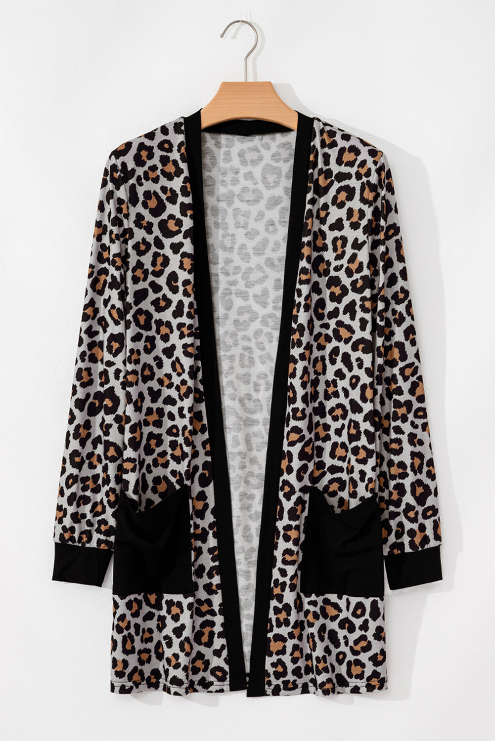 Threaded Pear Jazmin Patched Open Front Cardigan