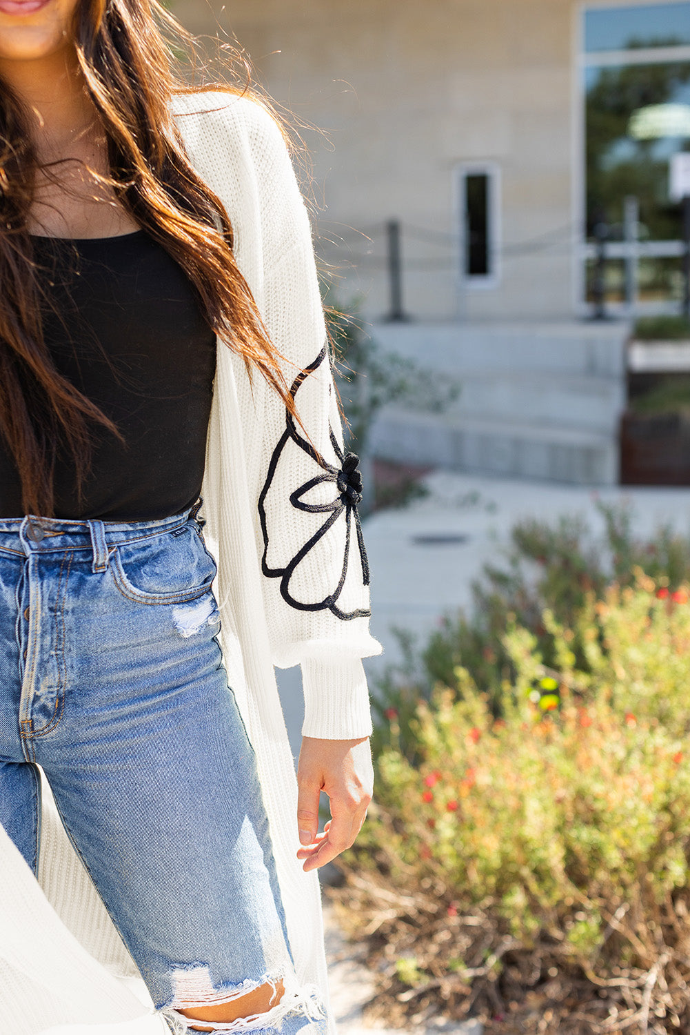 Threaded Pear Trinity Open Front Duster Cardigan