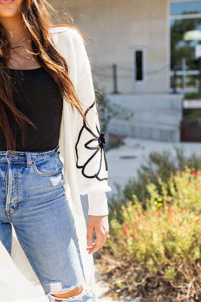 Threaded Pear Trinity Open Front Duster Cardigan