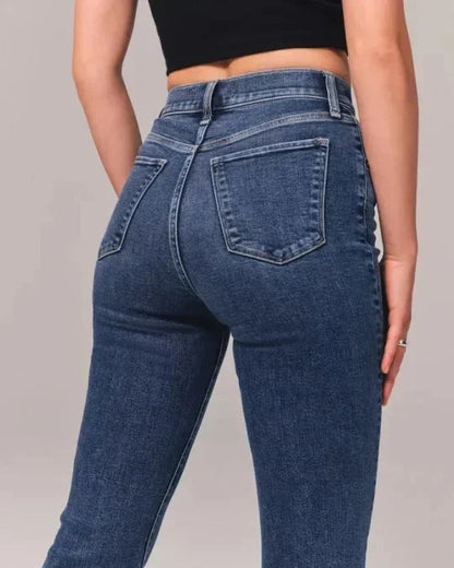 Women’s Fashion Casual Solid Color Jeans | High-Sense Professional Denim Trousers | Trendy Minimalist Sleek Straight-Leg Jeans | Luxury-Label Statuesque Radiant Apparel | 2026 High-Fashion Emerald-Luxe Essential