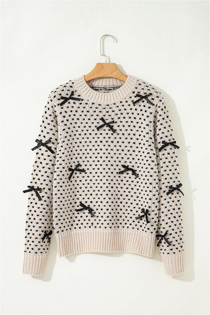 Threaded Pear Scarlett Contrast Ribbed Edge Sweater