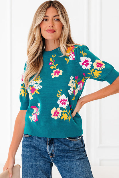 Threaded Pear Joelle Sleeve Knitted Top