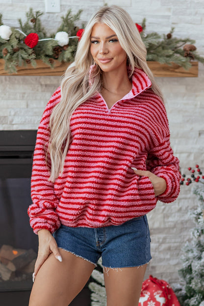 Threaded Pear Camila Zip Fleece Oversize Sweatshirt
