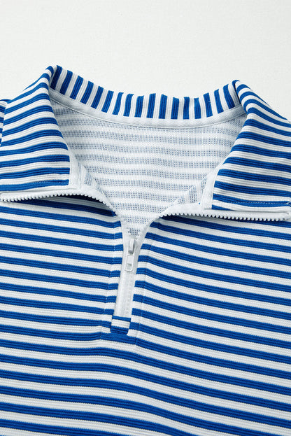 Threaded Pear Reign Zip Collar Pullover Long Sleeve Top