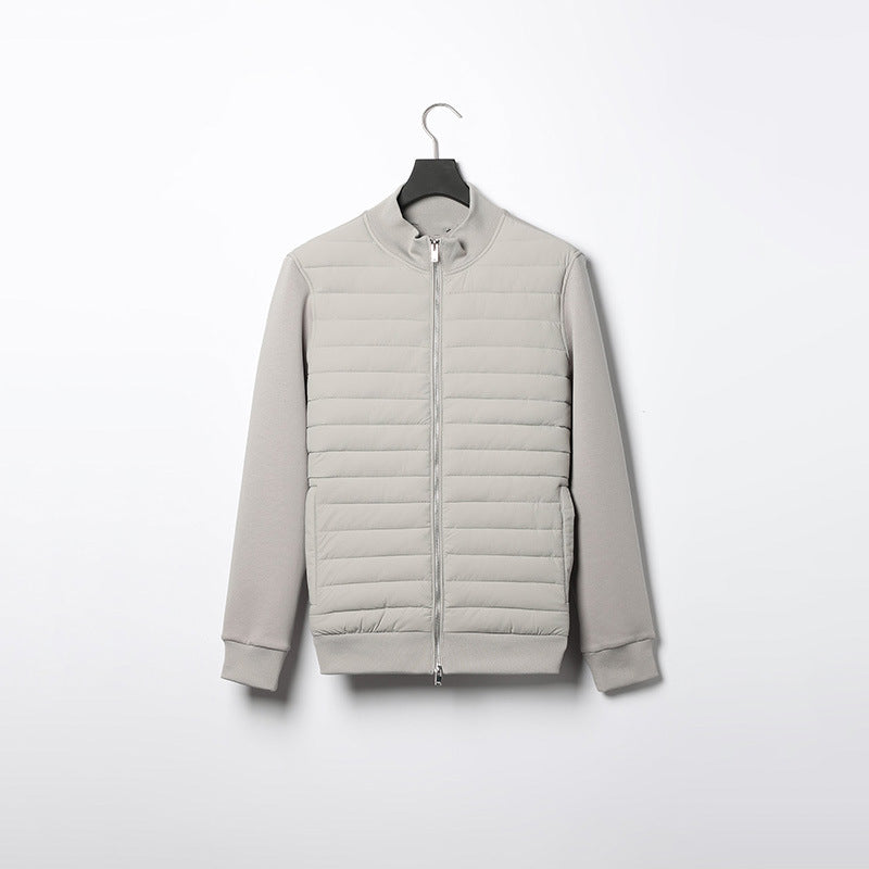 Men’s Lightweight Stand Collar Knit Jacket