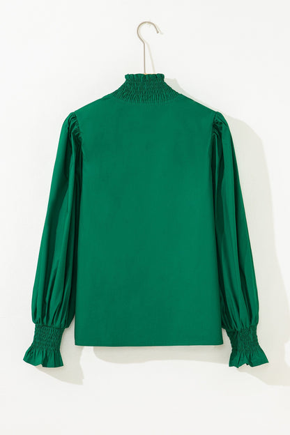 Threaded Pear Everly Flounce Sleeve Trim Blouse