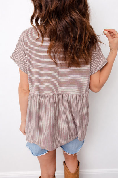 Threaded Pear Giuliana Side Slit T Shirt