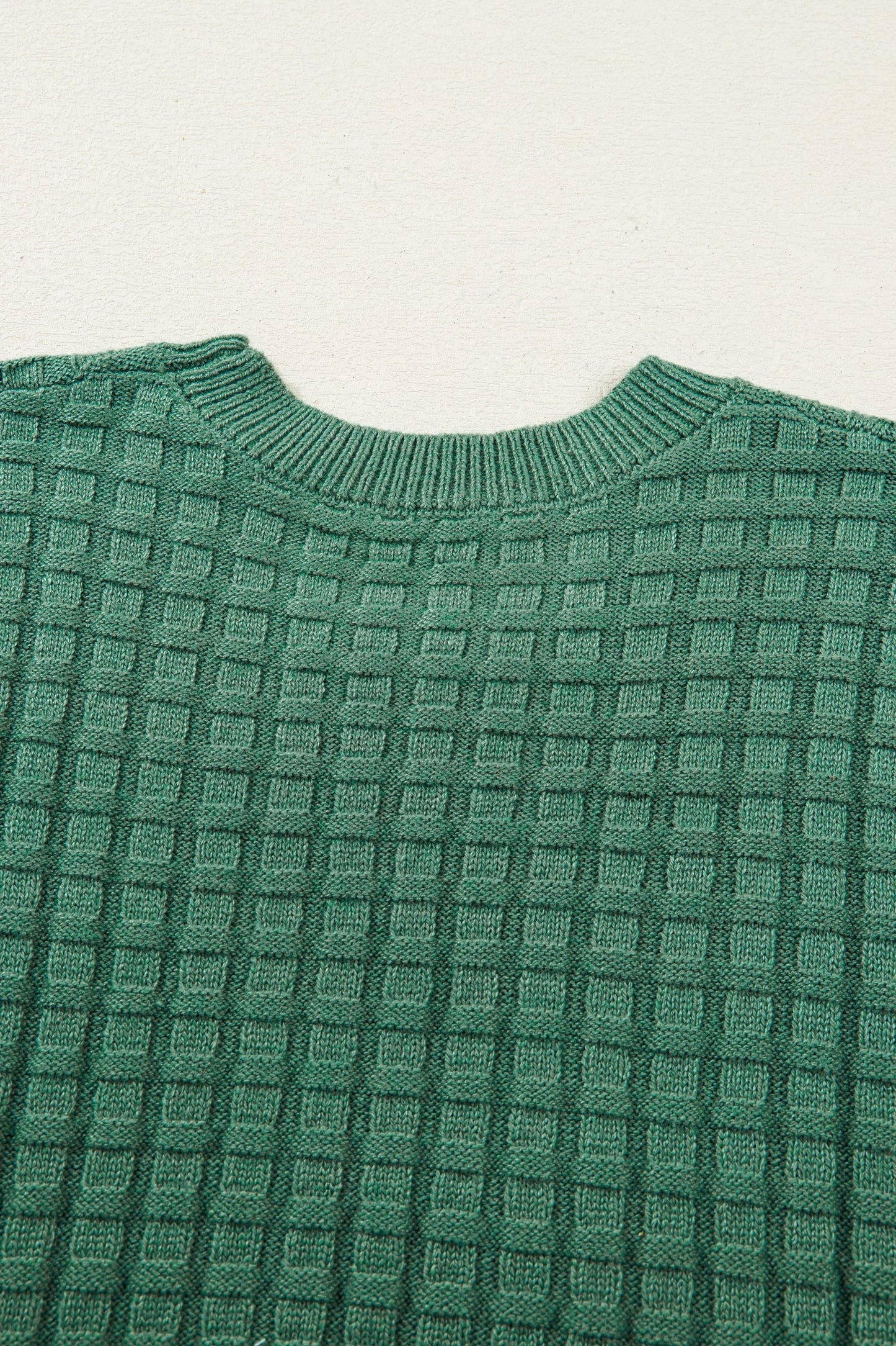 Threaded Pear Birdie Textured Short Sleeve Sweater