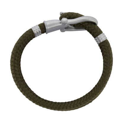 Phinity Rope Bracelet For Men Silver Green Nylon By Paul Hewitt Size Large