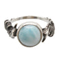 Larimar Stone Sterling Silver Seahorse Ring Size 8 By Marahlago