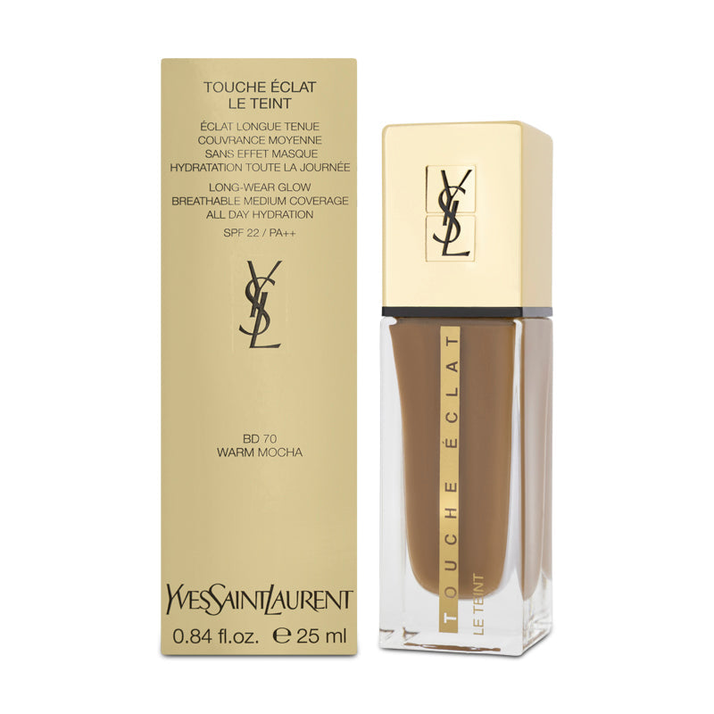 Yves Saint Laurent Touche Eclat Le Teint Foundation BD 70 Warm Mocha (Blemished Box)