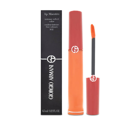 Giorgio Armani Lip Maestro Liquid Lipstick 302 Orange Velvet Finish
