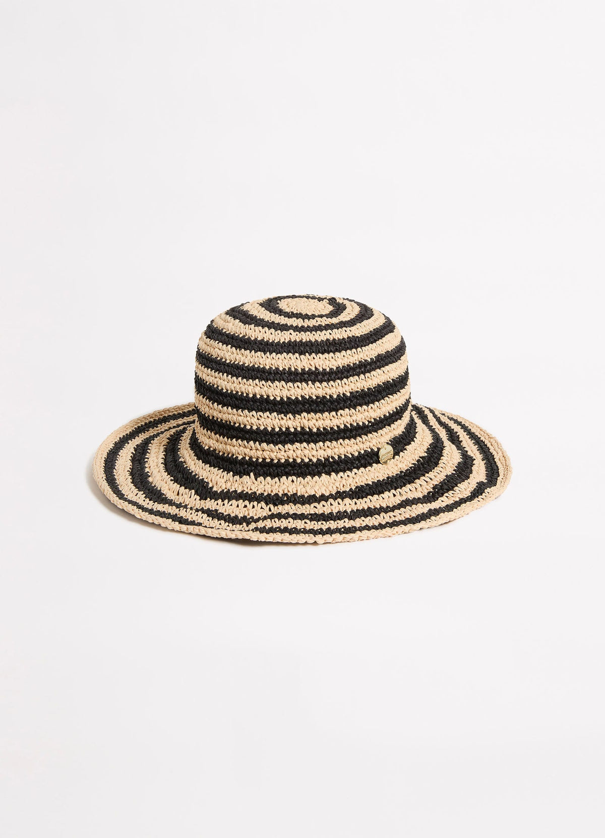 Raffia Stripe Bucket Hat
