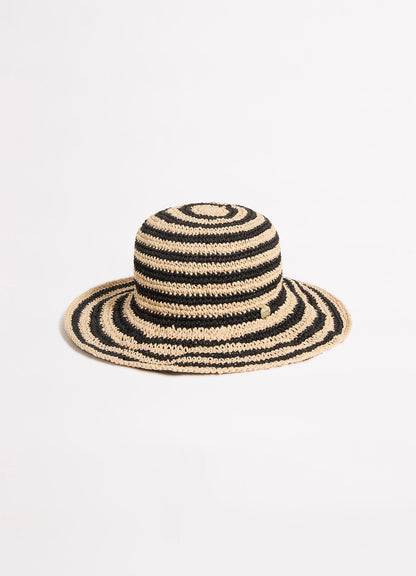 Raffia Stripe Bucket Hat