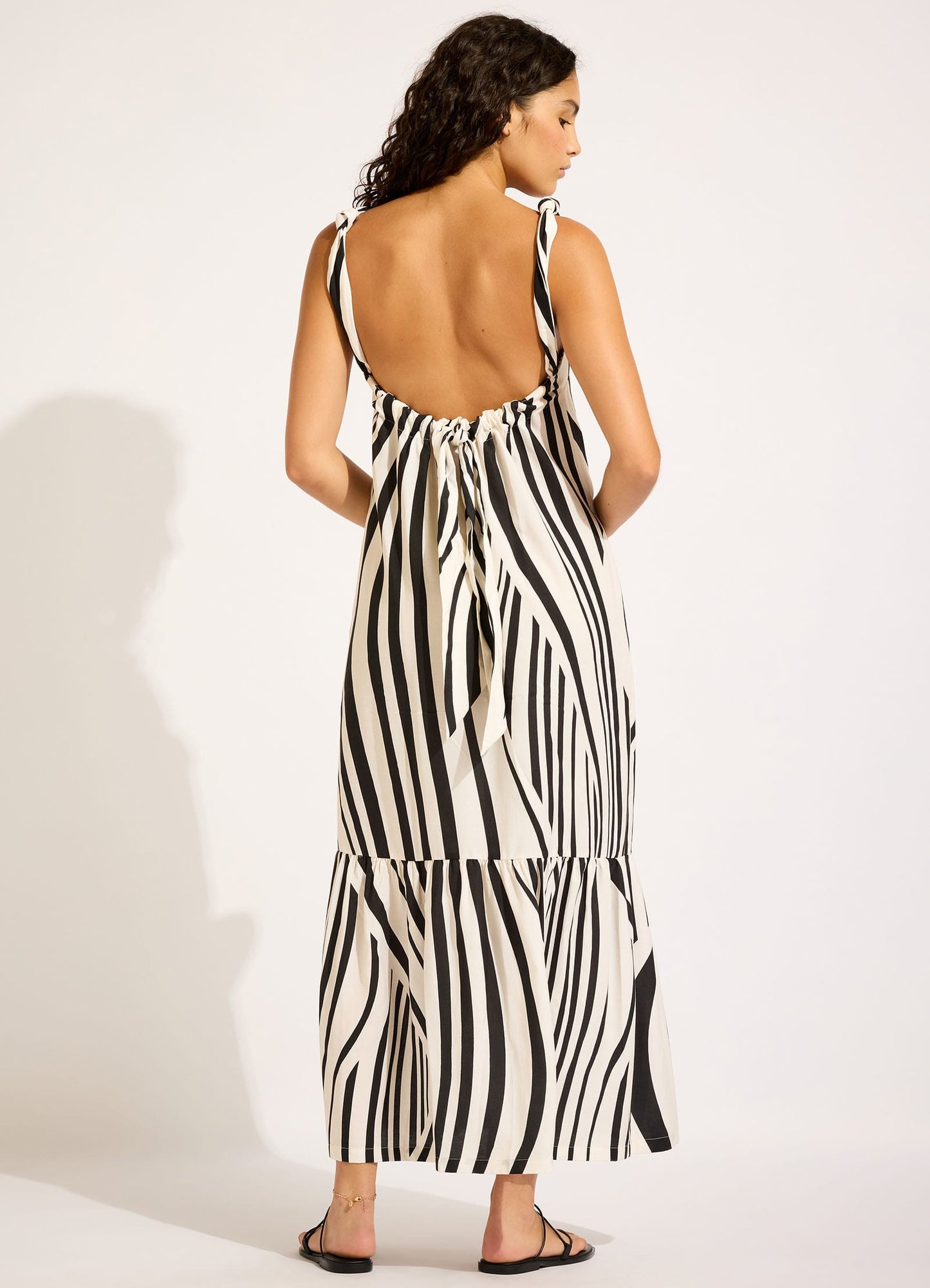 Coastline Tie Back Maxi Dress
